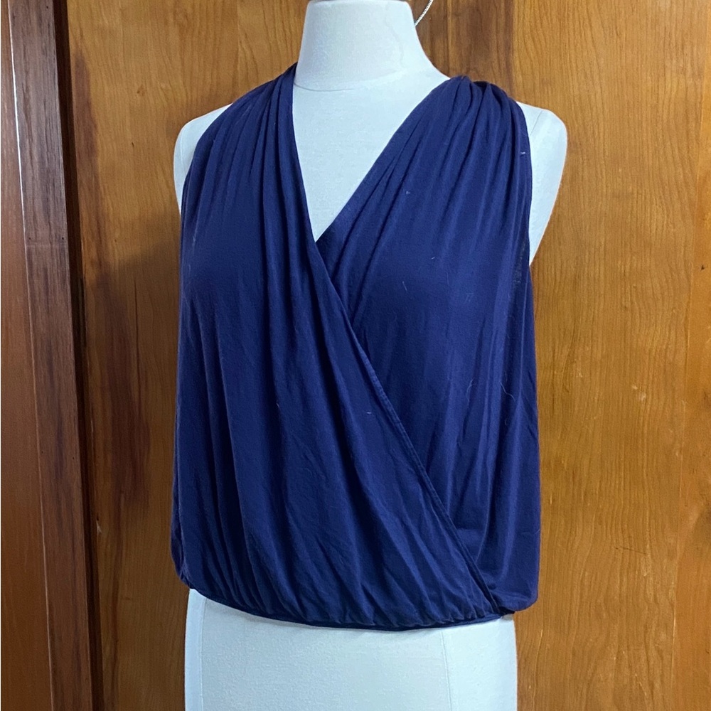 Max Edition Deep Blue Women's Wrap Blouse
